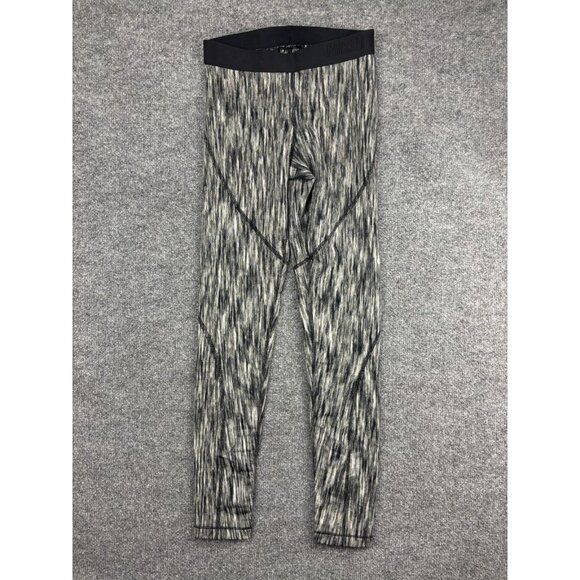 Nike Pro Hyperwarm Leggings Mens Small Gray Black Compression Pants Warm - Picture 1 of 7
